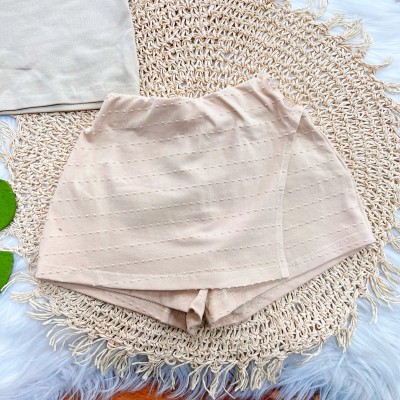 Conj. Blusa Chic e Short - Areia